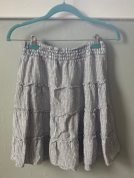 Max Studio Dresses & Skirts - Striped Tiered Cotton Skirt
